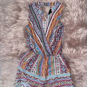 Multicolored sleeveless romper